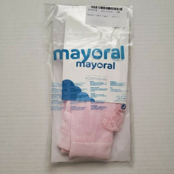 Mayoral Pink Lace Tights 24 months - Picture 7 of 7